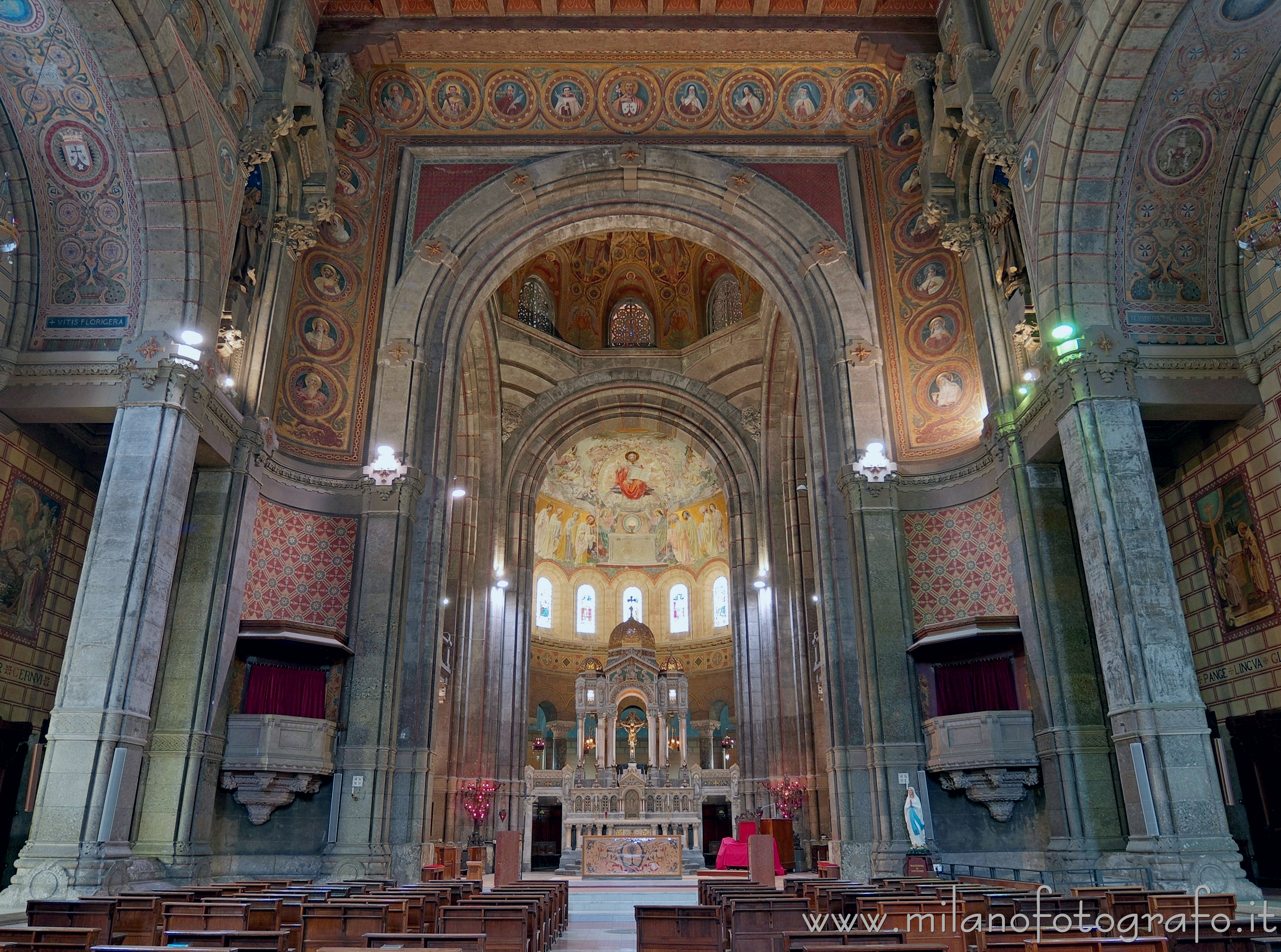 Milan (Italy) - Triumph arch and presbytery of the Basilica of the Corpus Domini